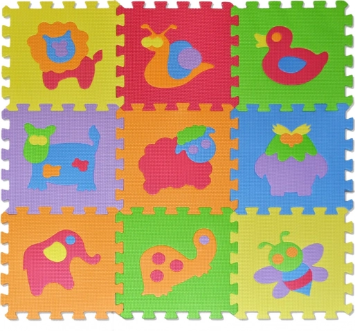 Skum-puslespil dyr 28 × 28 cm
