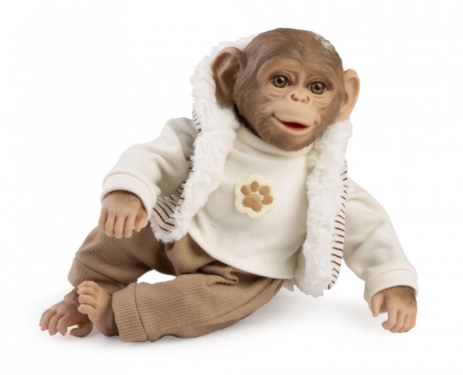 Guca 987 REBORN OPIČKA - realistisk abe baby med blødt stofkrop - 32 cm