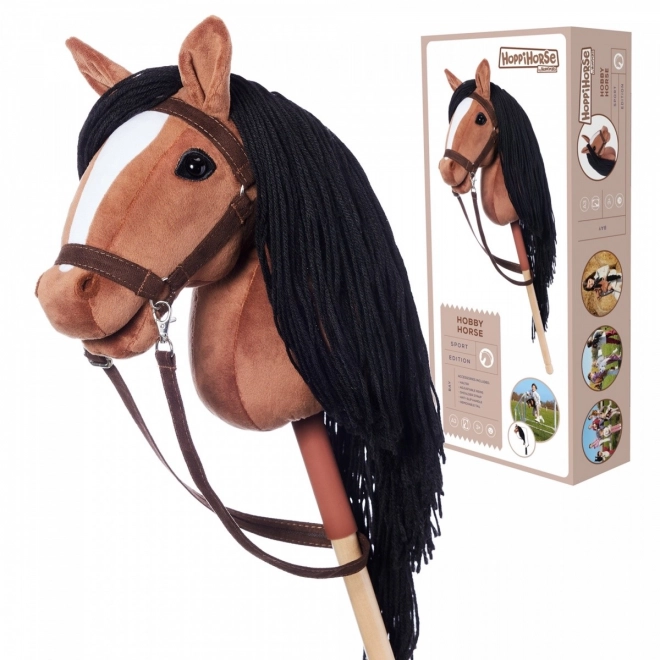 Hest på pind Hobby Horse HOPPIHORSE mørkebrun