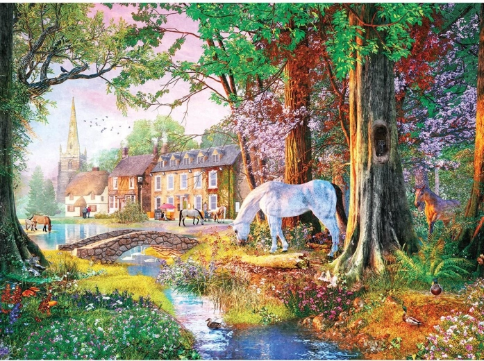 Puslespil Ponyer fra New Forest 1000 brikker