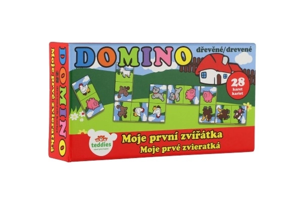 Domino Mine første dyr træspil 28 stk i æske 17x9x3,5cm MPZ
