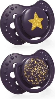 LOVI Sut dynamisk i silikone Stardust 0-3 m 2 stk lilla