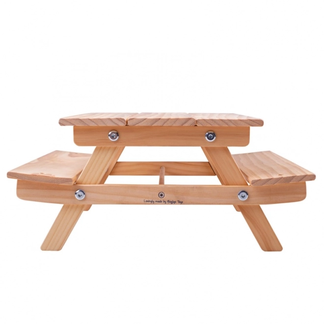Træ picnicbænk til dukker Bigjigs Toys