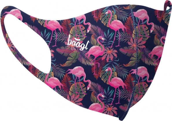 Baagl antibakteriel maske til voksne – Flamingo