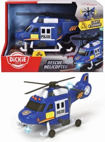 Politihelikopter med lys og lyde 18 cm