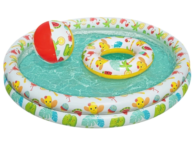 Bestway sæt swimmingpool bold ring soppebassin 122cm