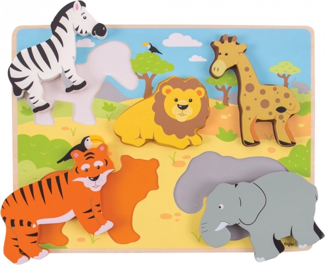 Indsætningspuslespil safari Bigjigs Toys