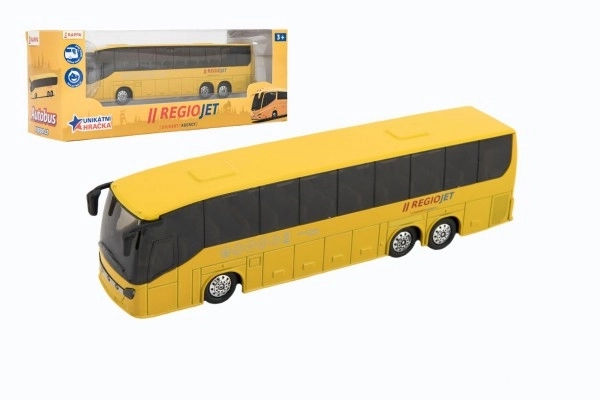 Autobus RegioJet metal/plast 18,5 cm med tilbagespænding i æske