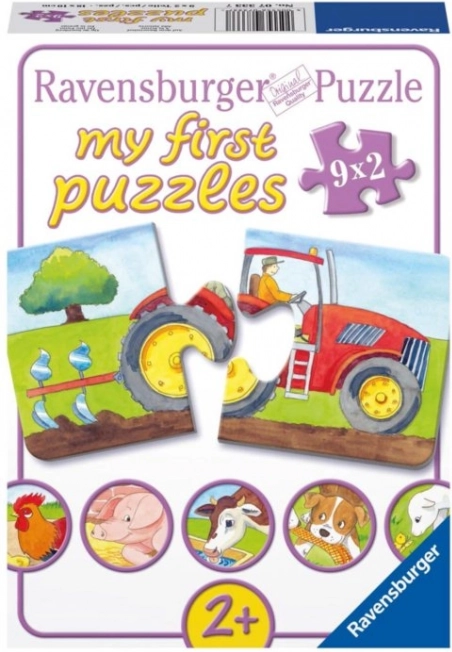 Ravensburger mine første puslespil på gården 9×2 brikker