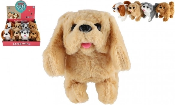 Gående plysbamse-hund med realistisk gøen