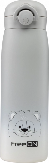 FreeON børns rustfri termoflaske 480 ml - Grå