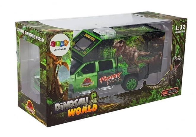 Camper med dinosaurer grøn