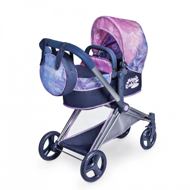 DeCuevas 81776 Sammenklappelig dukkevogn 3 i 1 med taske Magic Bubble 2024 - 73 cm