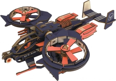 Woodcraft træ 3D-puslespil kampfly
