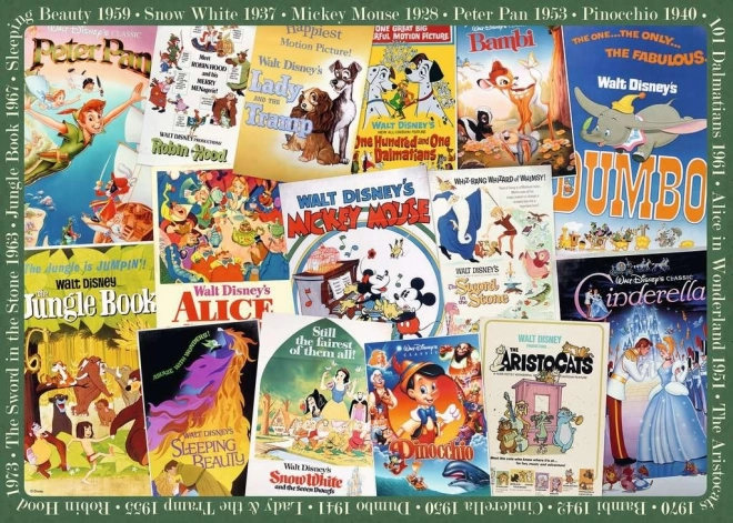 Puslespil Disney Vintage Filmplakater 1000 stk Ravensburger