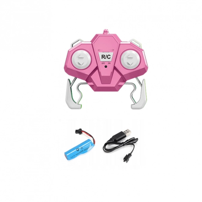 Pink stuntbil med fjernbetjening 360°