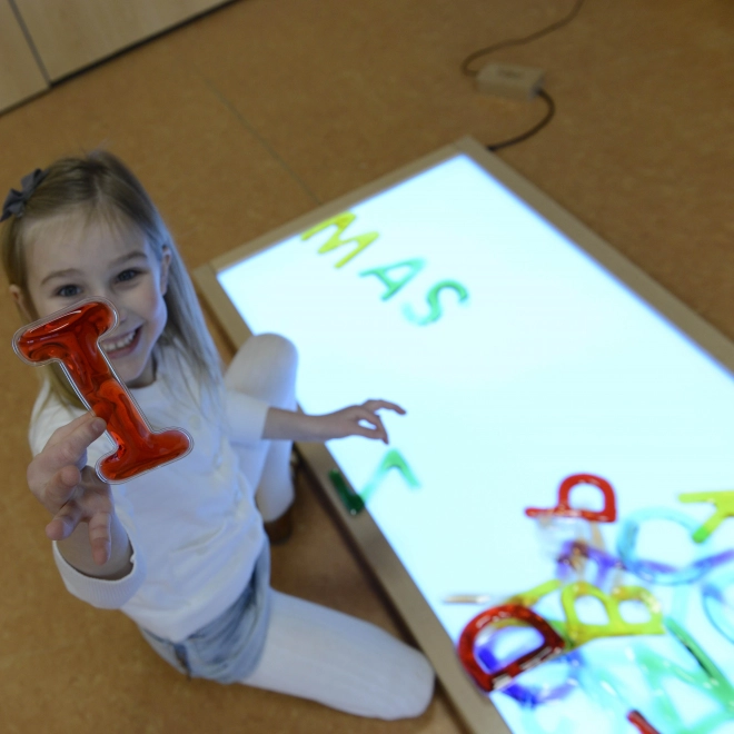 Masterkidz Kvadratisk LED lyspanel farverig + tilbehørssæt