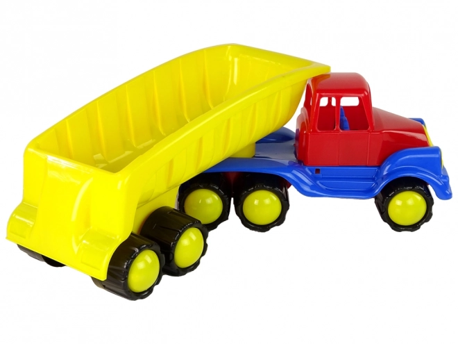 Stor gul lastbil med anhænger 45 cm
