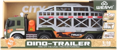 Transportlastbil med dinosaurer