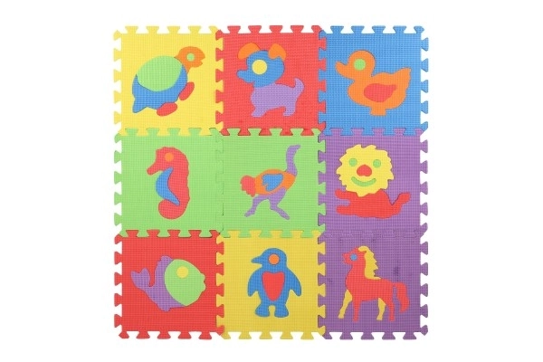 Skum puslespil Dyr 29x29x1cm 10 stk. i folie