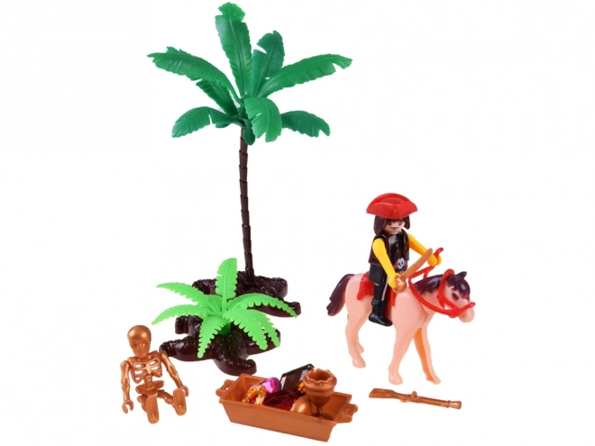 Piratsskib med figurer og lydeffekter