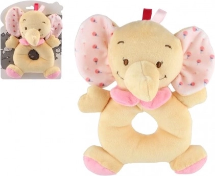 Plysbamse rangle elefant lyserød 18 cm