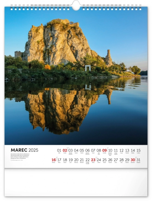 NOTIQUE Vægkalender Smukke Slovakiet 2025, 30 x 34 cm