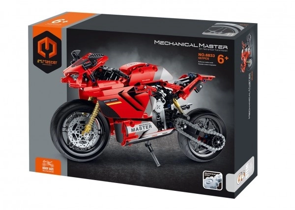 Byggesæt IamMaster motorcykel plast 557 stykker i kasse 31x23x6,5cm