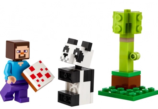 Byggesæt Minecraft Steve og lille panda