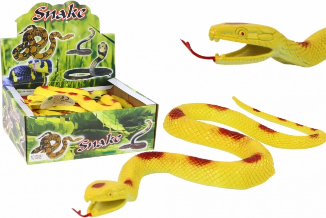 Gummi-slange gul med røde pletter