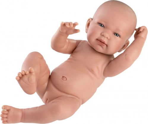 Llorens 73802 NYFØDT PIGE - realistisk babydokke med hele vinylkrop - 40 cm