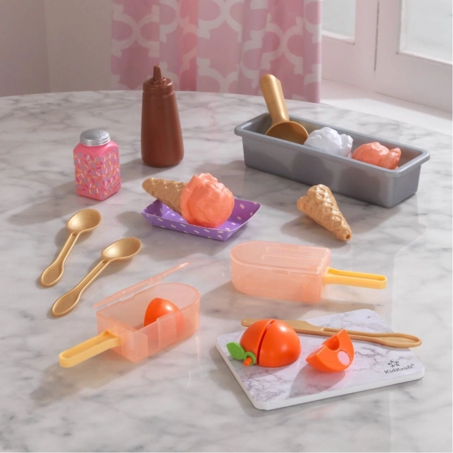 KidKraft Create & Cook ferskenispinde – børnesæt til is (20 dele)