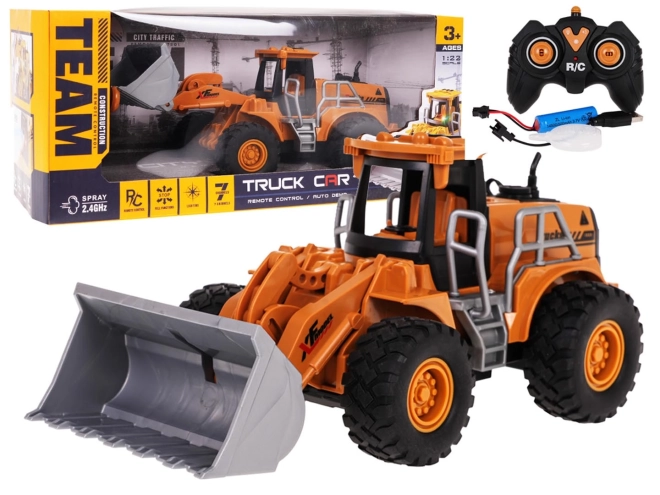 R/C Bulldozer med lys- og røgfunktion