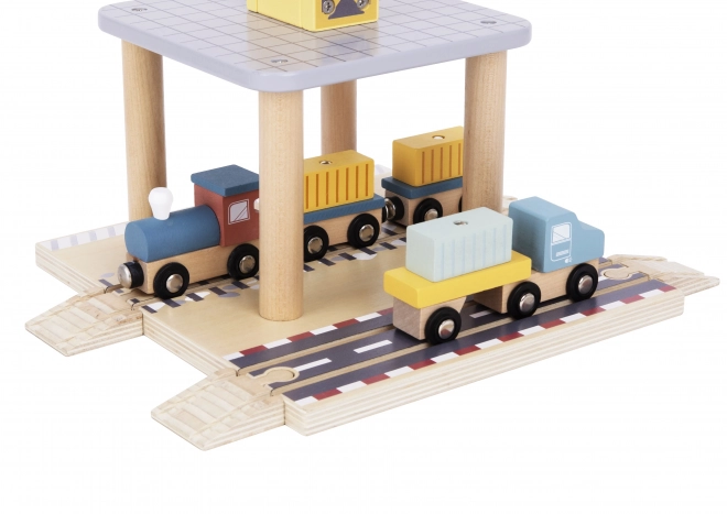 Tooky Toy Sæt Træ Havnekraan