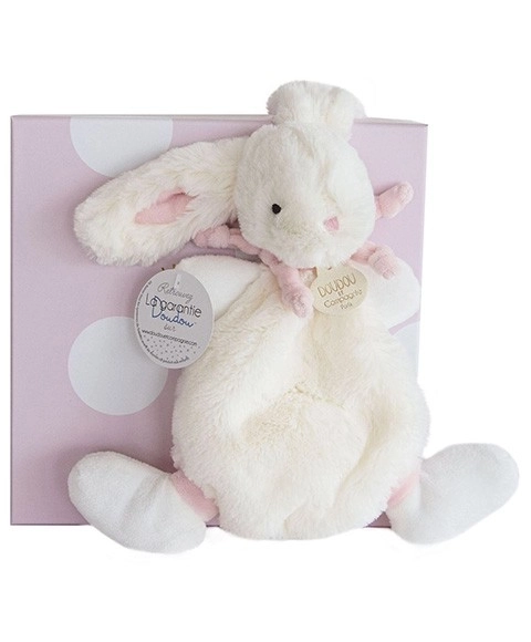 Doudou gaveæske - blød kanin rosa