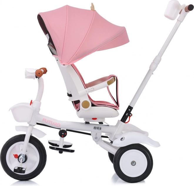 CHIPOLINO Trehjulet med tag Futuro 2i1 Prinsesse
