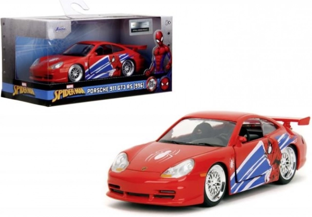 Metalmodel af bil Porsche 911 GT3 RS Spider‑Man 1:32