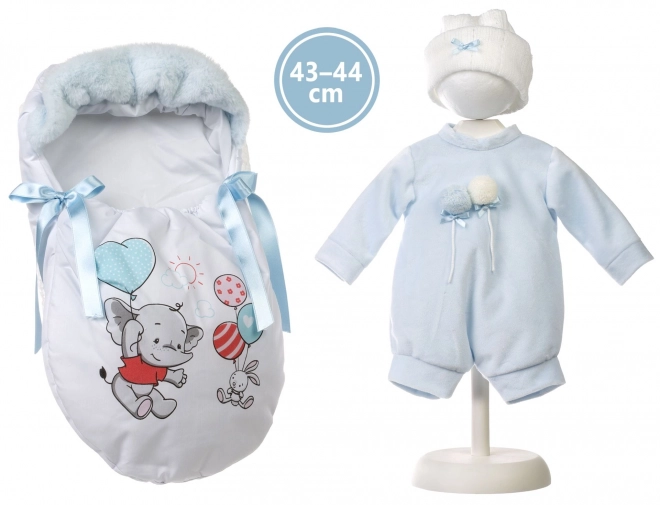 Llorens M844-51 tøj til dukke baby NEW BORN størrelse 43-44 cm