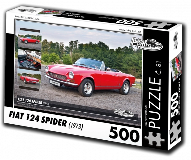 retro-auta puslespil fiat 124 spider (1973) – 500 brikker