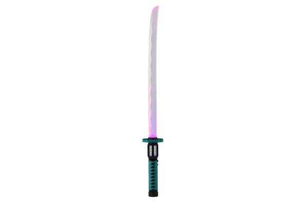 Lysende plastik samuraisværd 73 cm