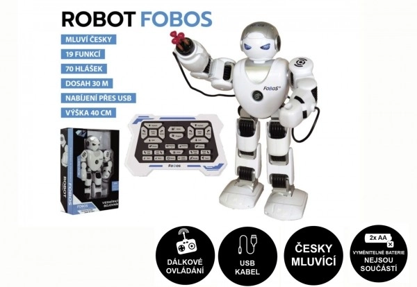 RC interaktiv talende robot Fobos - 40 cm