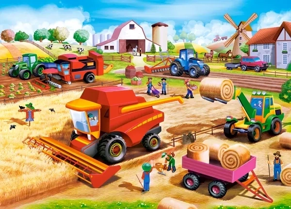 CASTORLAND Puzzle Arbejde på gården 60 brikker