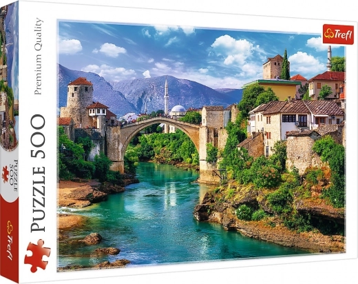 Puslespil 500 brikker Den Gamle Bro i Mostar, Bosnien og Hercegovina – Trefl