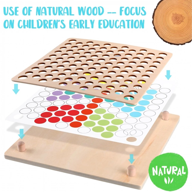Farverige kugler mosaik Montessori Woopie