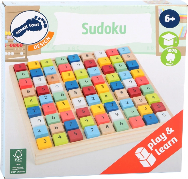 Small Foot træ sudoku farvede brikker