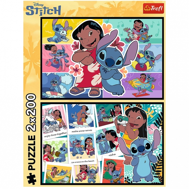 Puslespil 2x200 Glade Stitch Liv - Disney Lilo og Stitch