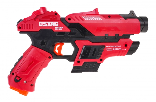 Sæt med laserpistoler + skjolde med røgfunktion