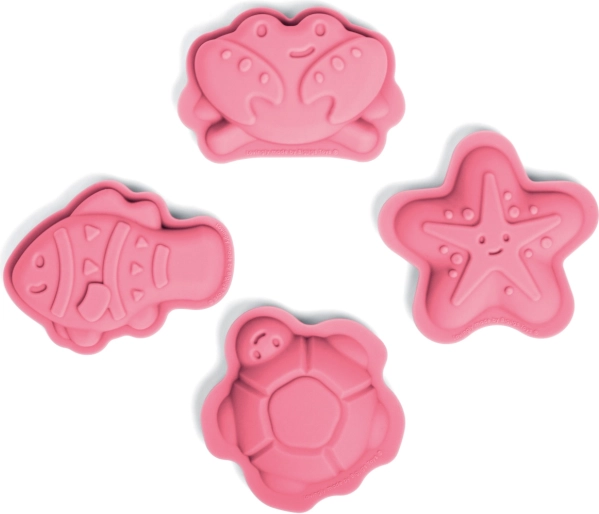 Bigjigs Toys silikone-sandforme – lyserøde havmotiver