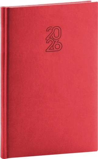 Ugekalender Aprint 2026 rød 15 x 21 cm