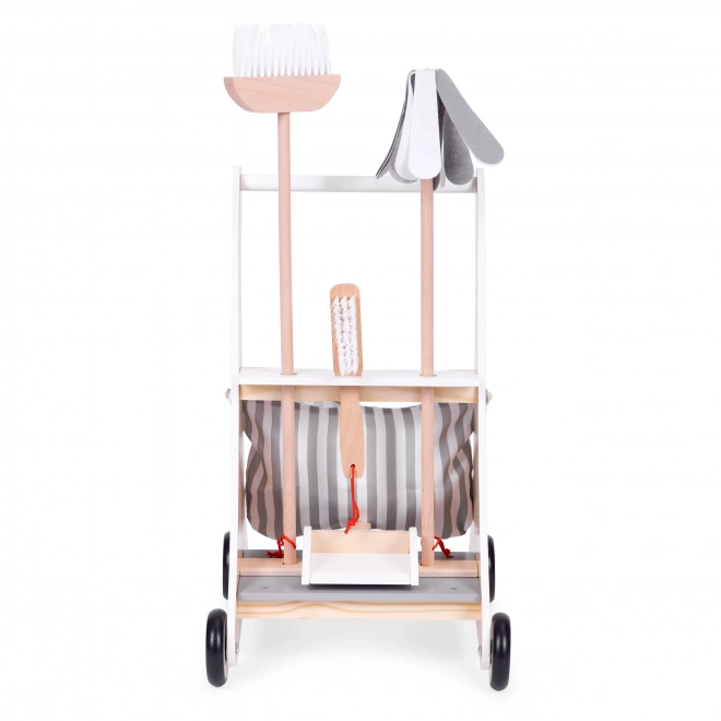 Beige rengøringsvogn i træ ECOTOYS
